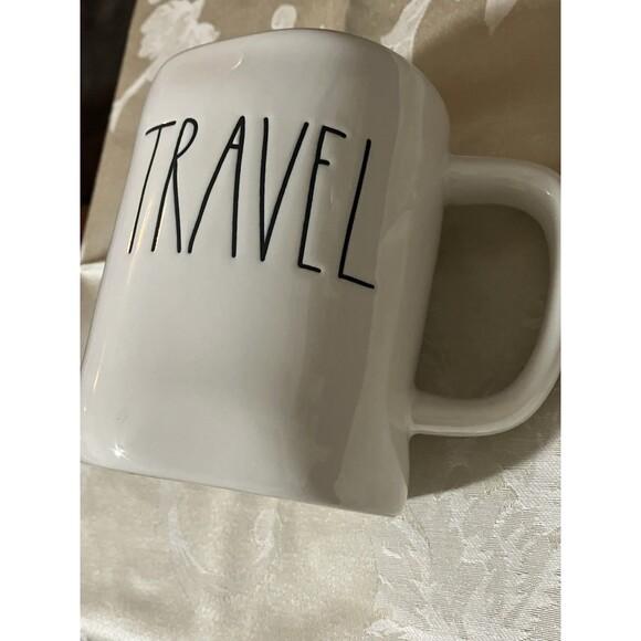 Rae Dunn Large Coffee Mug TRAVEL vacation style Relax with coffee - Picture 11 of 11